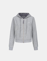 Brooklyn Check Lining Hoodie Zip-up