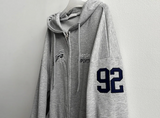 Moco Number Patch Embroidery Overfit Two Way Hooded Zip-Up