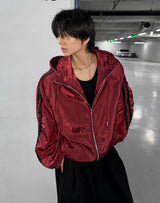 Lightweight High-Neck Side Track Wind Jacket