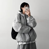 E-D two-way windbreaker hooded jumper