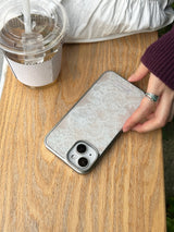 ヌーディーレース MagSafe シルバーガラスバンパーケース