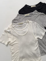 [Sleeveless SET] Tencel Layered Short Sleeve T-shirt