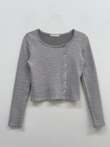 Scoop Stripe Cardigan T-Shirt