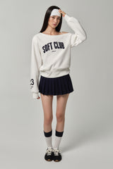 25ソフトラインスウェットシャツ White