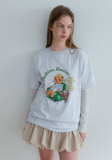 スリーピングモアベアTシャツ 2color