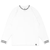 TZ リブオーバーサイズ長袖Tシャツ - WHITE