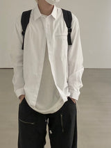 Cotton string long sleeve shirt