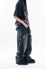 Stillwell distressed wide denim