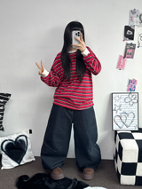 STITCH BALLOON DENIM PANTS 💙S-XL🖤