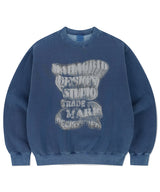 GRUNGE SLOGAN PIGMENT SWEATSHIRT