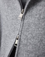ウールニットジップアップフーディ