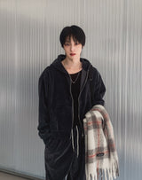 ロビンスベルベットコーデュロイフーデッドジップアップ