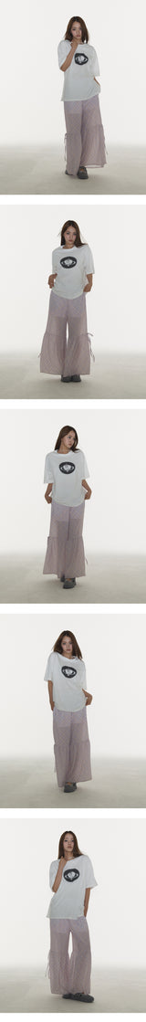CHECK PANTS IN PINK