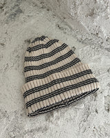 Stripe roll-up beanie
