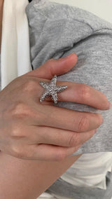 Twinkle starfish ring