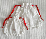 Initial Label Frill Pocket Red String Small Size