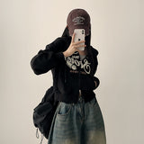 Strappy Hip Crop Twoway Hooded Zip-Up