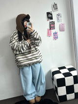 ボスサイズフリーススナップロングパンツ 🧸🩵🤍6カラー