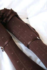 mini heart line tights (brown)