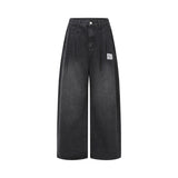 DULO TWO PINTUCK WIDE DENIM PANTS UNISEX