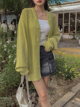 Summer Turf Pigment Net Cardigan