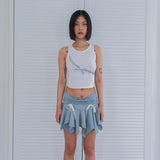 shadow ribbon sleeves_BLUE
