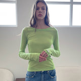 シアーテンセルTシャツ ライトグリーン