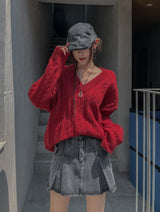 Little V-neck Cable Knit