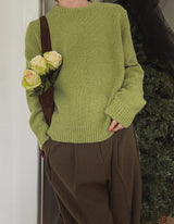 Jamie Mohair Round Crop Knit
