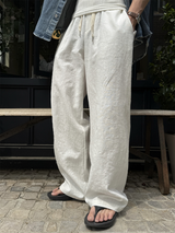 Edun linen wide banding pants