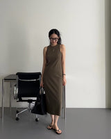 Endless Halter Neck Maxi Dress - Olive