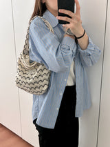 wave knit bag