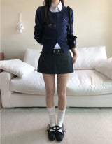 Checkered Mini Skirt Pants (2colors)