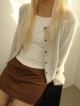 Suede pocket mini skirt (2colors)