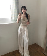 [ workwear✔ ] nomal low strap maxi wide sl