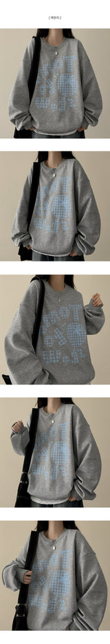 Tomato check sweatshirt