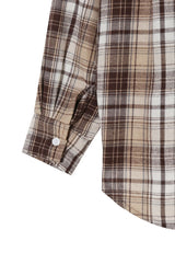 Wake check hooded shirt