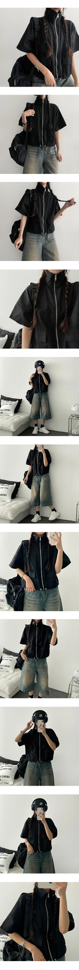 Duffel vintage washed Bermuda denim shorts