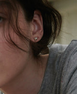[925 silver] Deux.silver.137 / フルハートピアス (7mm)(シルバー)