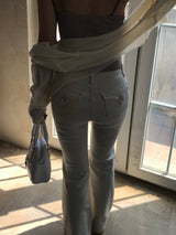 Back Pocket Span Bootcut Pants 