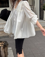 Vantine shirring blouse