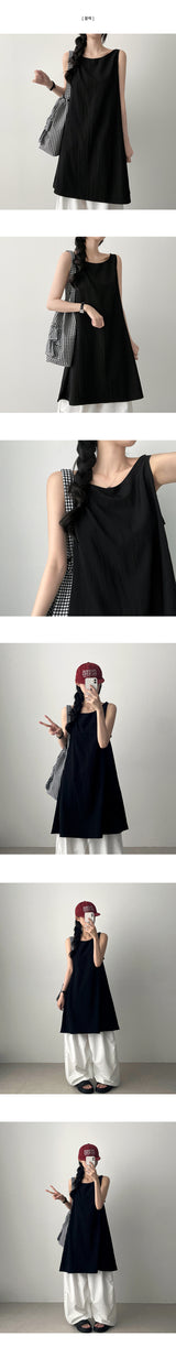 V-T A-Line Simple Round Dress