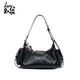  "Rebellious Love Concubine" Black Women's Handheld Shoulder Bag