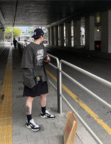 No.0717 BL レイヤードオーバーTシャツ