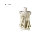 Ranky Vintage Button Balloon Shirring Sleeveless