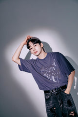 コラボレーション 90sグラフィティTシャツ - NAVY | YUMEKI × supersub