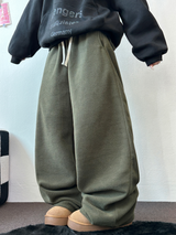 テディフリース🤎🐻 S-L🧸3サイズ ロングワイドヒーターパンツ 🤎💙💚3COLOR