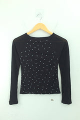 Mini dot ribbed t