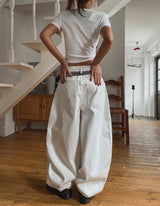 Clear Balloon Wide Cotton Pants