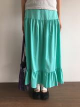 Liang button frill long skirt (4color)